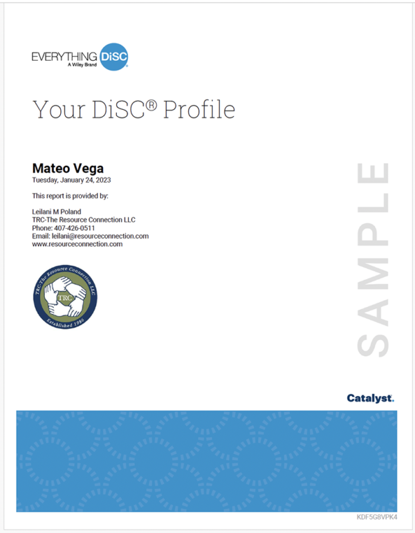 Everything DiSC Catalyst Report Cover