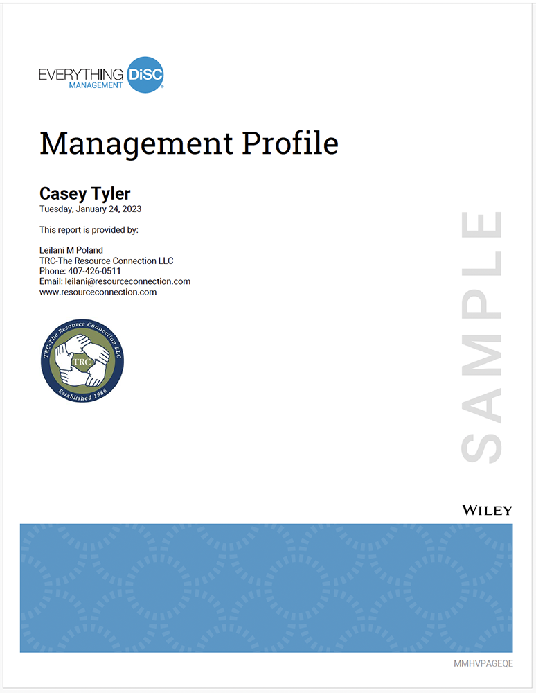 Everything DiSC Management Report Cover