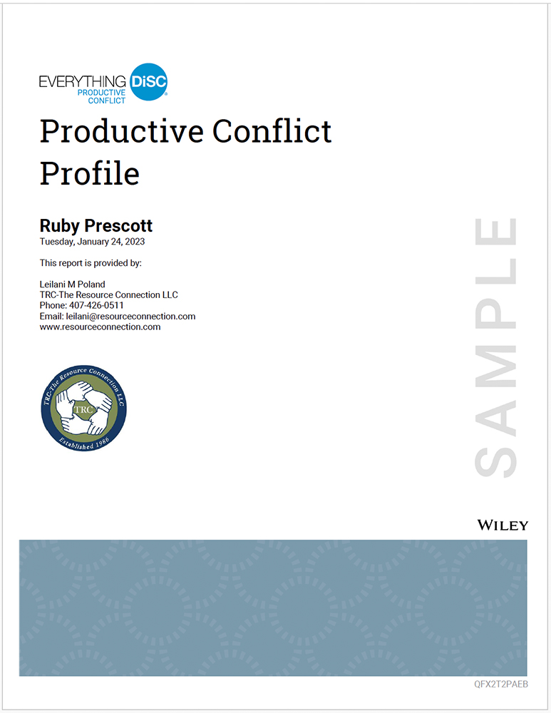 Everything DiSC Productive Conflict Report Cover