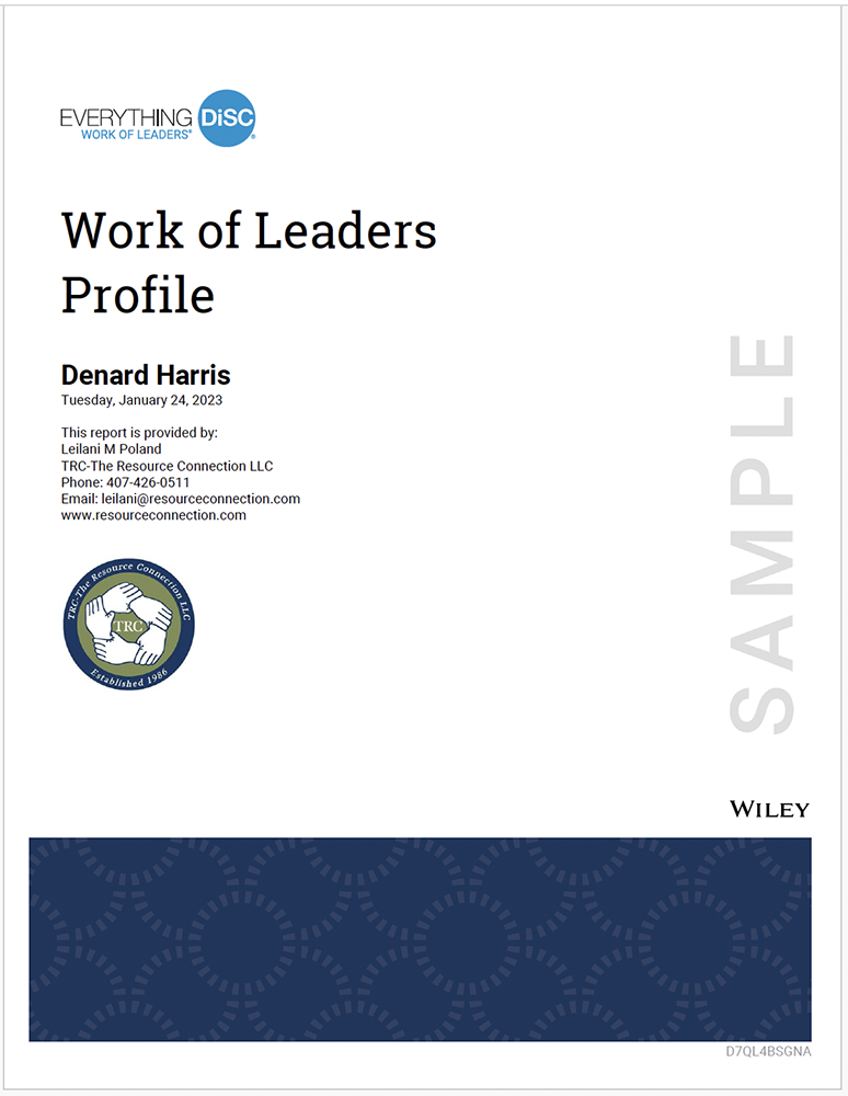 Everything DiSC Work of Leaders Report Cover